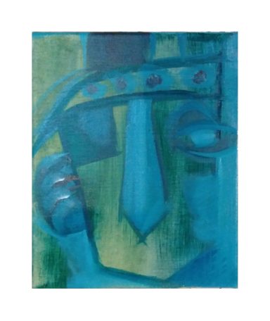 Keeping the Giants Silent Roman Gladiator life portrait. Abstract.