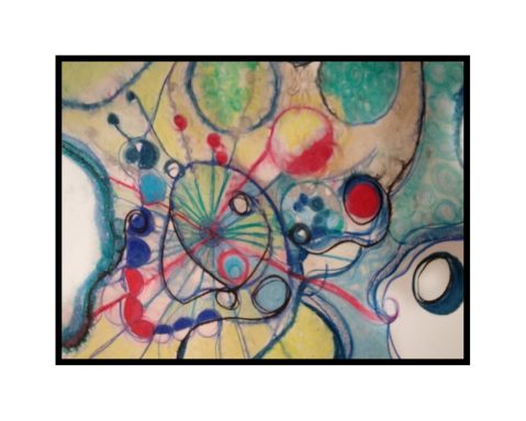 Circles of Life Abstract Mixed Media